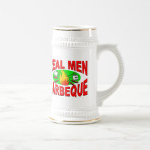Real Men Barbeque. Funny Design for The BBQ King. Mug