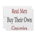 Real Men Buy Their Own Groceries invitations