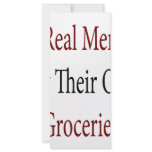 Real Men Buy Their Own Groceries rack cards