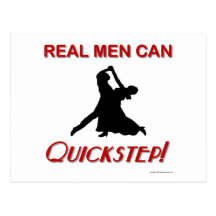 Real Men Can Quickstep Postcards