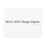 Real Men Change Diapers postcards