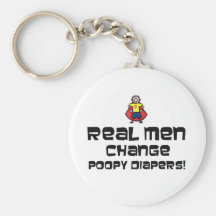 Real Men Change Poopy Diapers Key Chain