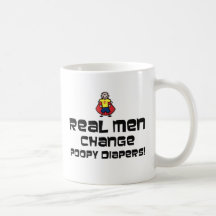 Real Men Change Poopy Diapers Mugs
