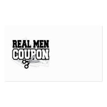 Real Men Coupon Business Card Template