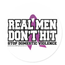 Real Men Don't Hit stickers
