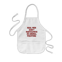 Real men don't participate in animal fighting apron