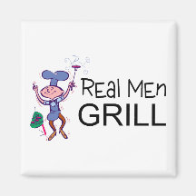 Real Men Grill Refrigerator Magnets