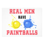 Real Men Have Paintballs Personalized Invite