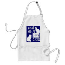Real Men Love Cats (available in all colours) Aprons