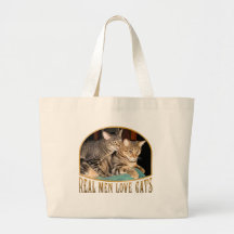 Real Men Love Cats Canvas Bag