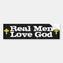 Real Men Love God Christian Bumper Stickers