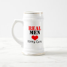 "Real Men Love Kitty Cats" Beer Stein Mugs