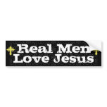 Real Men LoveJesus Christian Bumper Sticker