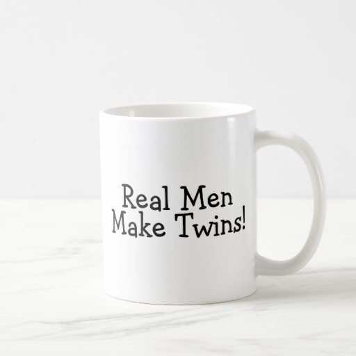 Real Men Make Twins (Black) Mugs