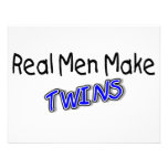 Real Men Make Twins Blue Announcements