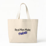 Real Men Make Twins Blue Tote Bag