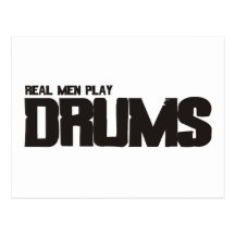 Real Men Play Drums Postcard