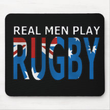 Real Men Play Rugby Australia Mouse Pad