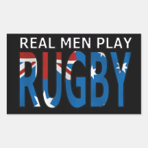 Real Men Play Rugby Australia Sticker
