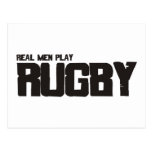 Real Men Play Rugby Post Card