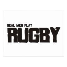 Real Men Play Rugby Post Card