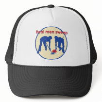 "Real men sweep" curling hat
