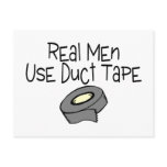 Real Men Use Duct Tape postcards