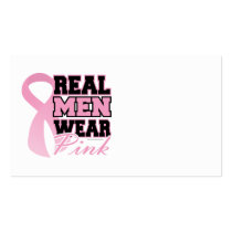 Real Men Wear Pink 2 Business Card Template
