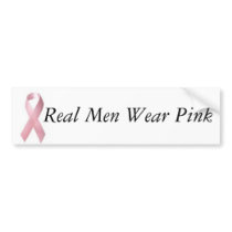 Real Men Wear Pink Bumper Sticker