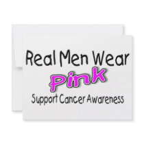 Real Men Wear Pink Cancer Awareness Invites
