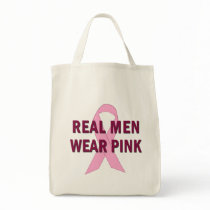Real Men Wear Pink for Breast Cancer Awareness Canvas Bag
