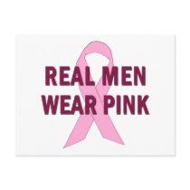 Real Men Wear Pink for Breast Cancer Awareness Postcards