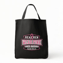REAL Men Wear Pink For The Cure Breast Cancer Canvas Bags