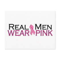 Real Men Wear Pink Postcard