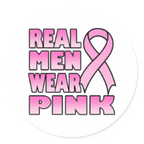 real men wear pink Sticker