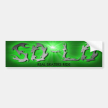 REAL SKATERS RIDE SOLO BUMPER STICKERS