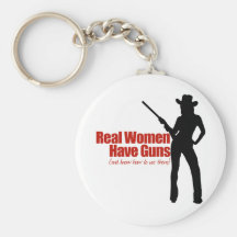 Real Women Have Guns Keychain