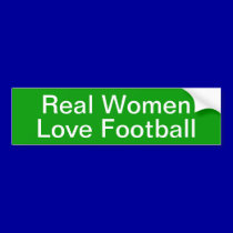 Real Women Love Football Bumper Sticker bumper stickers
