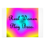 Real Women Play Bass Personalized Announcements