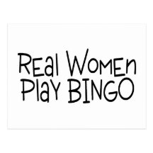 Real Women Play Bingo Postcard