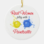 Real Women Play with Paintballs Ornament