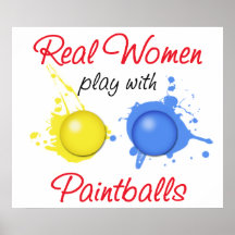 Real Women Play with Paintballs Print