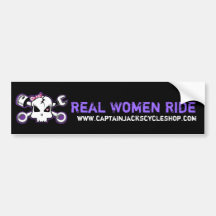 Real Women Ride Sticker Bumper Stickers