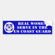 Real Women Serve In The Coast Guard Bumper Sticker