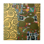 Réalisation (l'étreinte) par Gustav Klimt Carreau