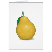 realistic golden pear card