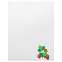 realistic juicy strawberries letterhead design