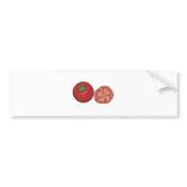 realistic red tomato bumper stickers