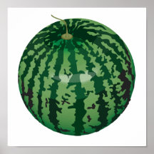 realistic watermelon poster