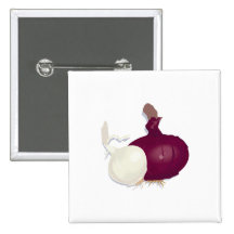 realistic white and purple onion design pinback buttons